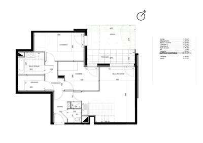 Appartement - 71 m² - 3 pièces