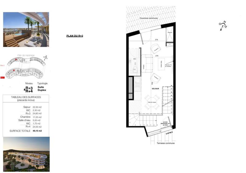 Appartement - 49 m² - 2 pièces