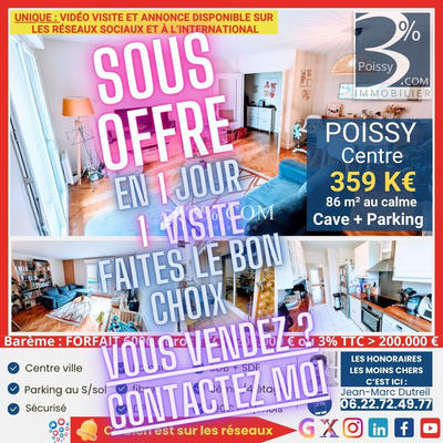 Appartement - 86 m² - 4 pièces