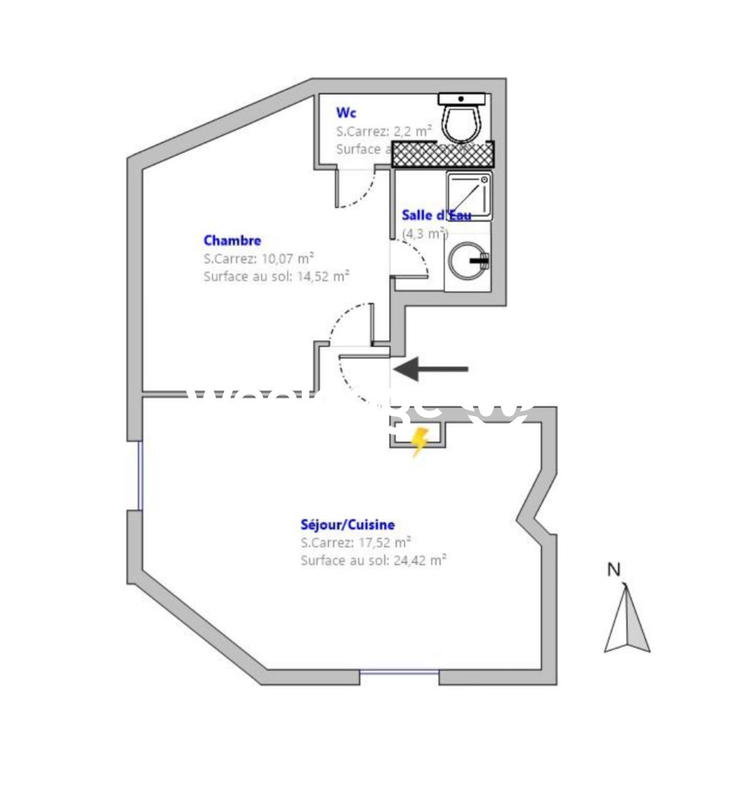 Appartement - 34 m² - 2 pièces