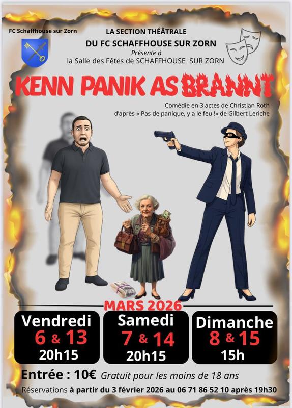 Théâtre alsacien : Kenn panik as brannt