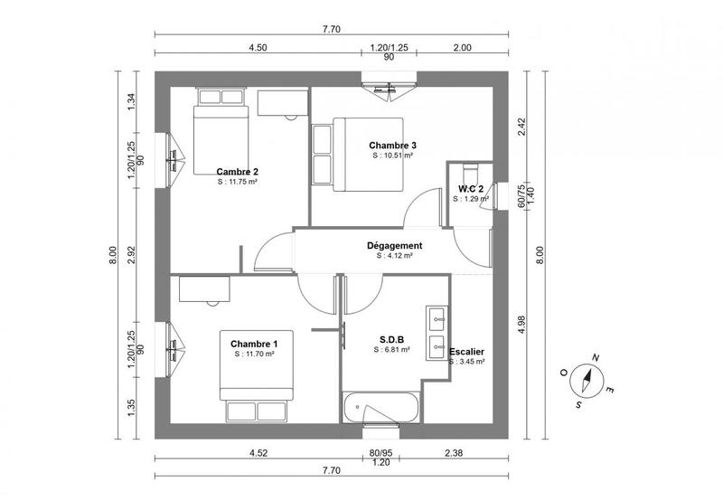 Maison - 95 m² - 4 pièces