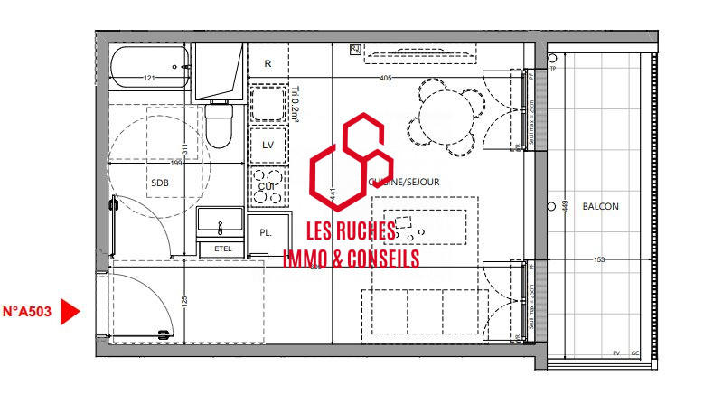 Appartement - 26 m² - 1 pièce