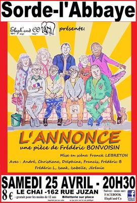 Théâtre: l’annonce 
