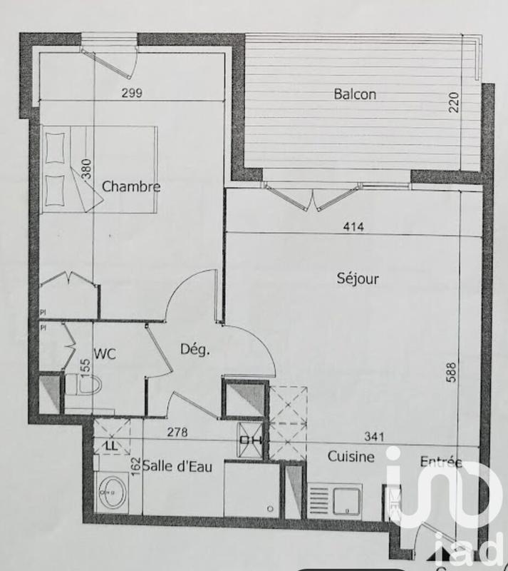 Appartement - 42 m² - 2 pièces