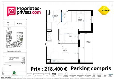 Appartement - 67 m² - 3 pièces