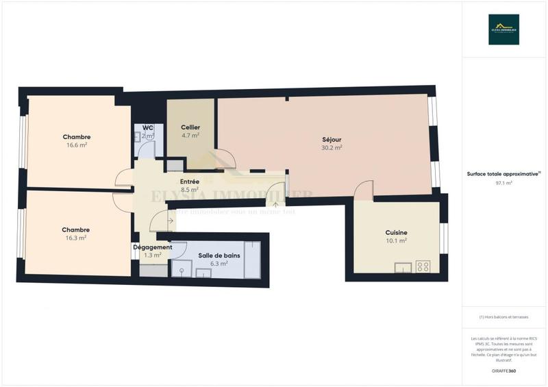 Appartement - 100 m² - 4 pièces