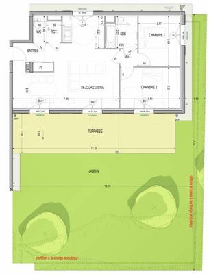 Appartement - 69 m² - 3 pièces