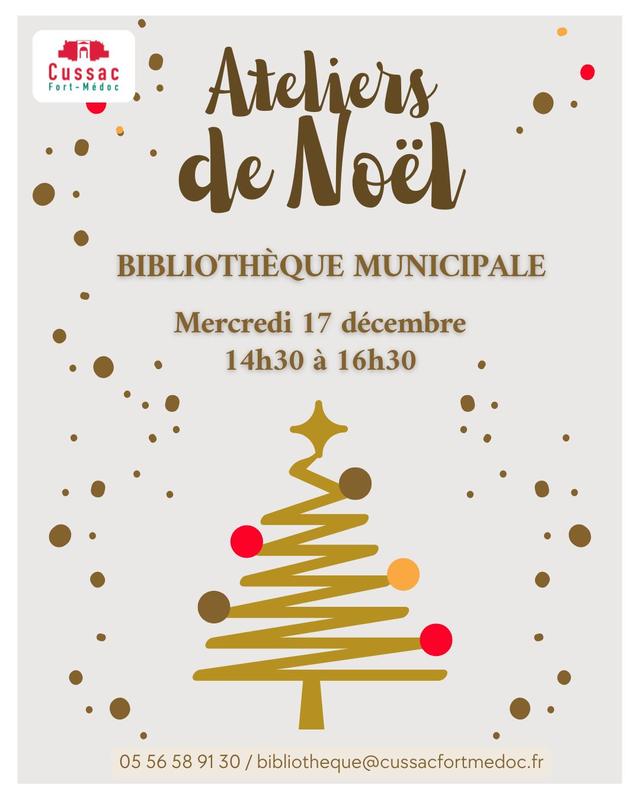 Ateliers de Noël à la bibliothèque