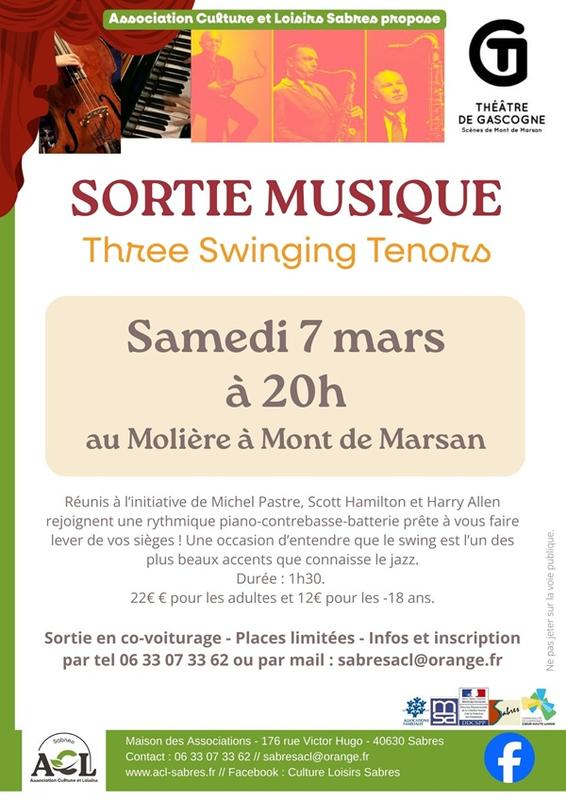 Sortie Musique : Three Swinging Tenors