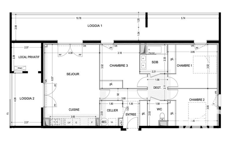 Appartement - 88 m² - 4 pièces
