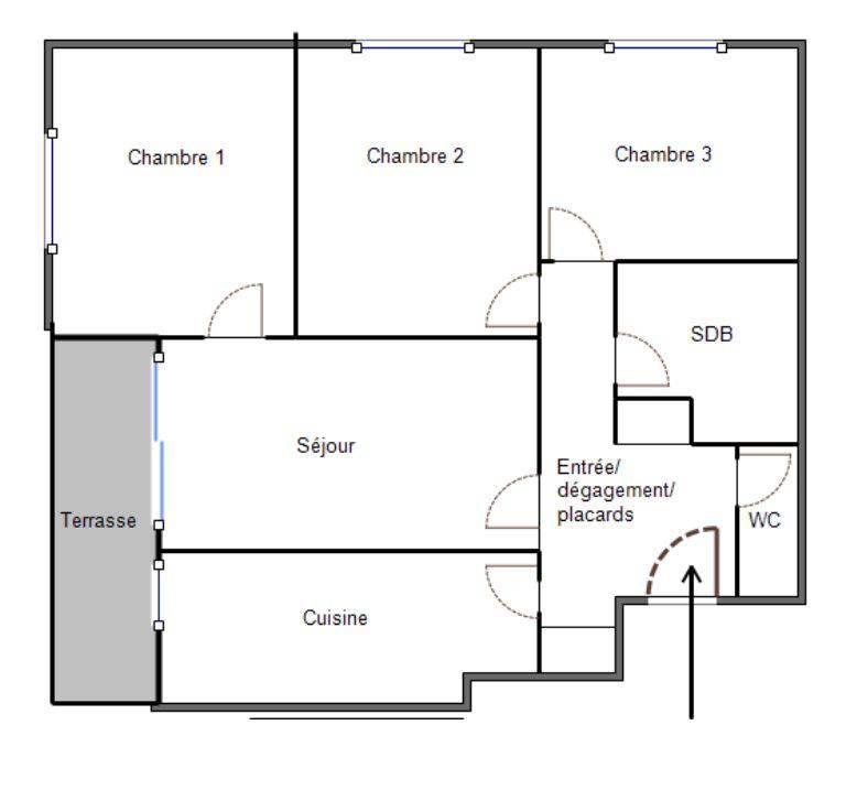 Appartement - 70 m² - 4 pièces