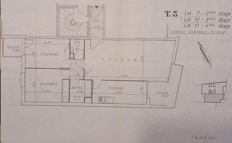 Appartement - 72 m² - 3 pièces
