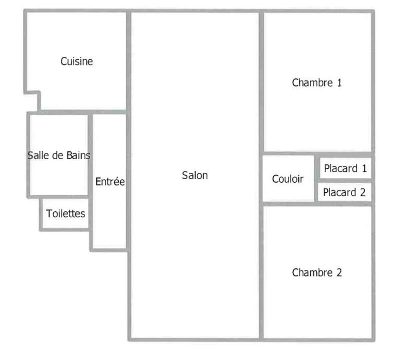Appartement - 59 m² - 3 pièces