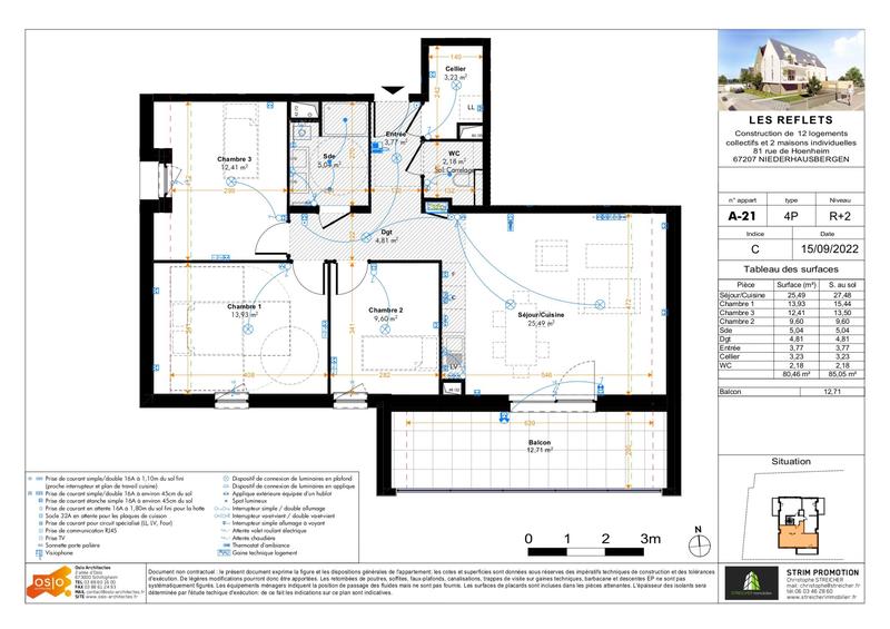 Appartement - 80 m² - 4 pièces