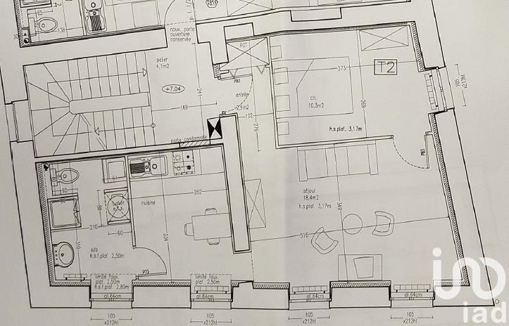 Appartement - 46 m² - 2 pièces