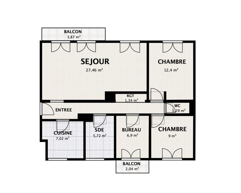 Appartement - 81 m² - 4 pièces