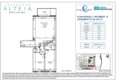 Appartement - 73 m² - 3 pièces
