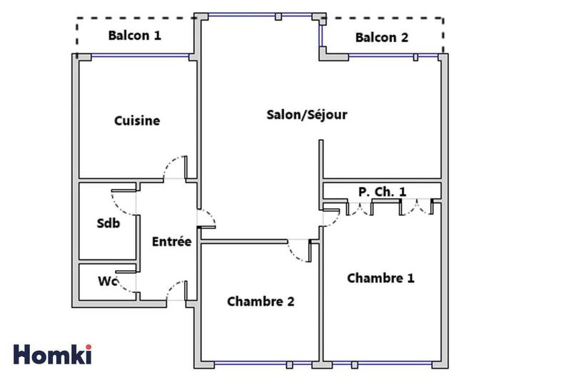 Appartement - 68 m² - 3 pièces