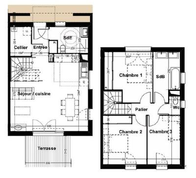 Villa - 90 m² - 4 pièces