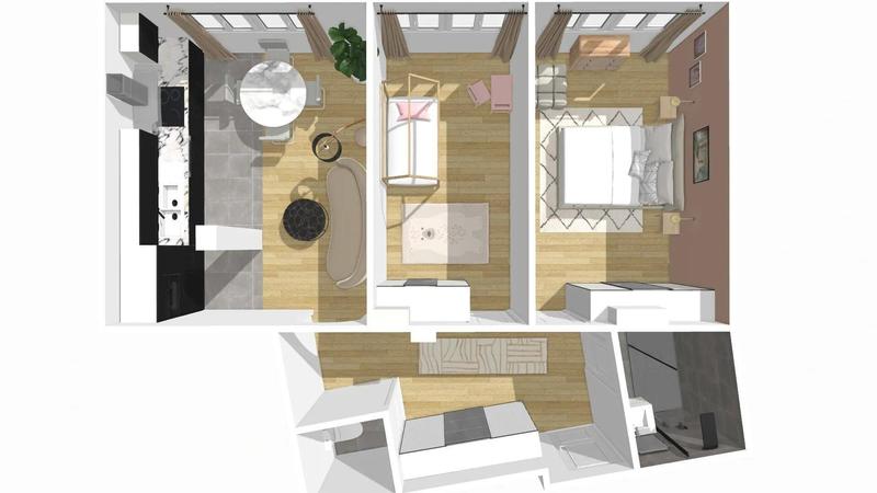 Appartement - 59 m² - 2 pièces