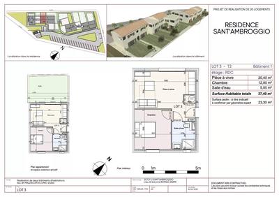 Appartement - 38 m² - 2 pièces