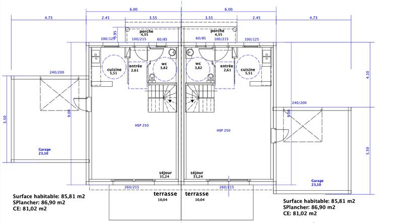 Maison - 86 m² - 4 pièces