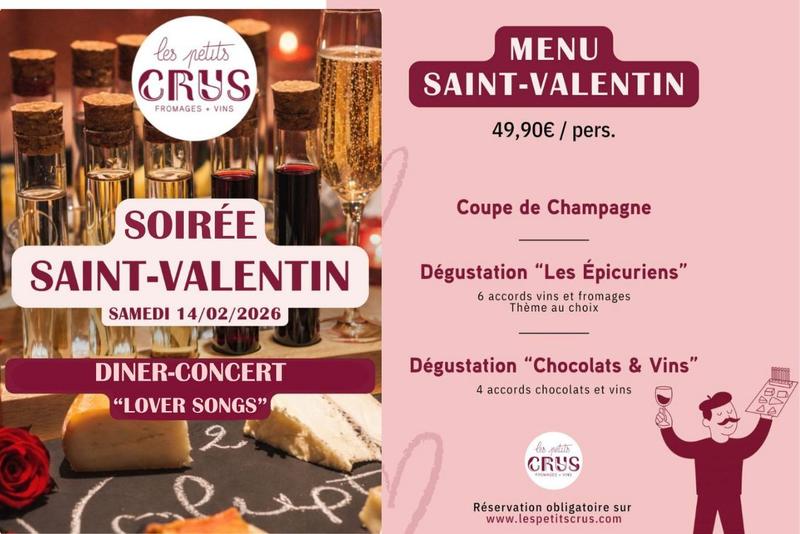 Dîner-concert Saint-Valentin aux Petits Crus