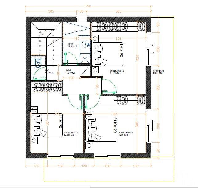 Maison - 101 m² - 4 pièces