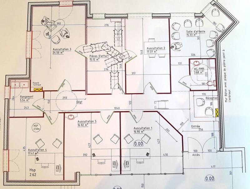 Bureau - 150 m² - 6 pièces