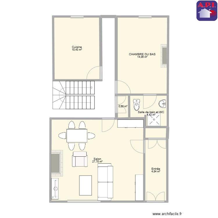 Maison de village - 123 m² - 6 pièces