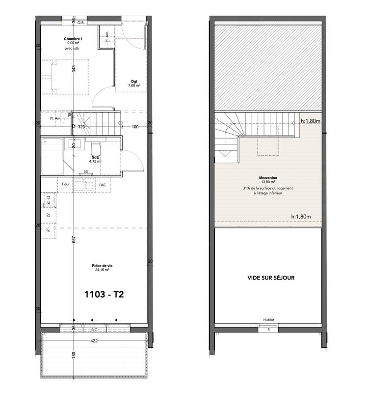 Appartement - 59 m² - 3 pièces