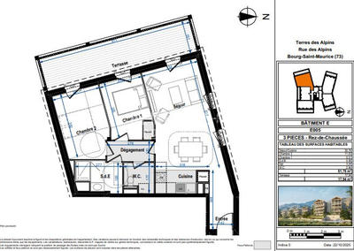 Appartement - 62 m² - 3 pièces