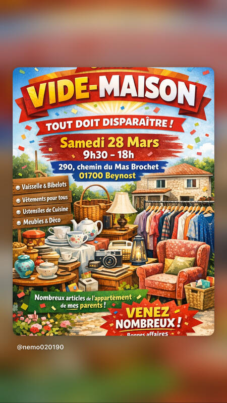 Vide maison à beynost !