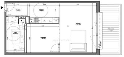 Appartement - 46 m² - 2 pièces