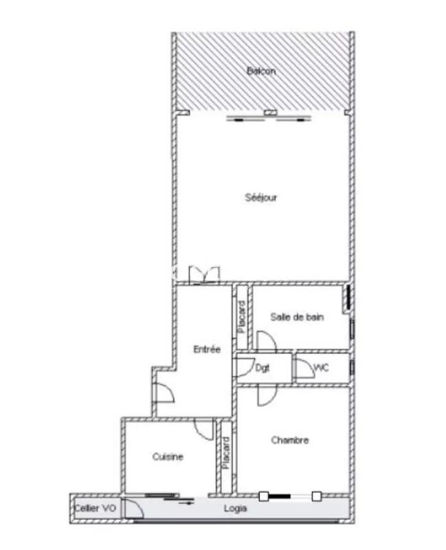 Appartement - 62 m² - 2 pièces