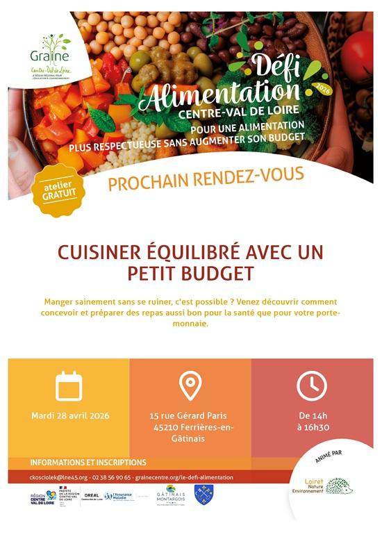 Atelier "Cuisiner équilibré avec un petit budget"