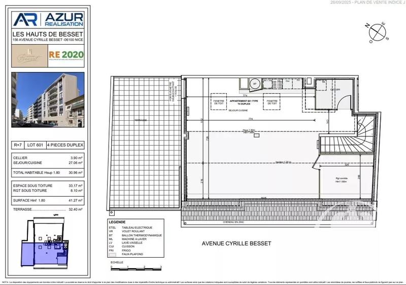 Duplex - 90 m² - 4 pièces