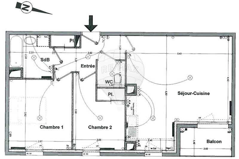 Appartement - 60 m² - 3 pièces