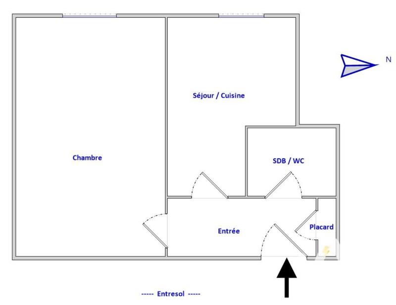 Appartement - 34 m² - 2 pièces