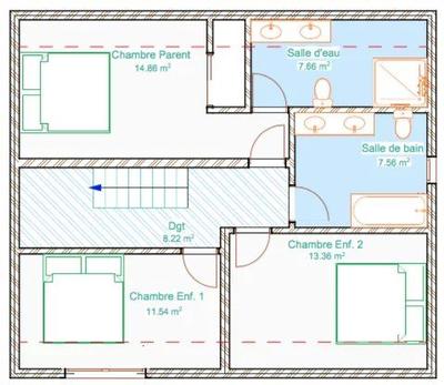 Maison - 126 m² - 6 pièces