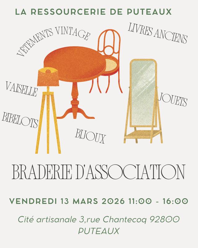 Braderie d'association la ressourcerie de Puteaux