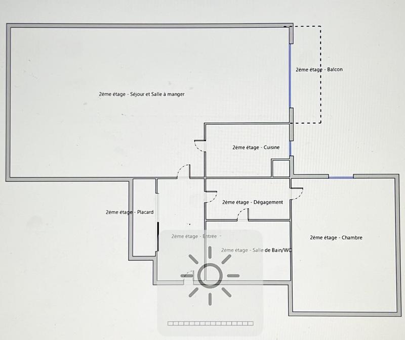 Appartement - 51 m² - 2 pièces