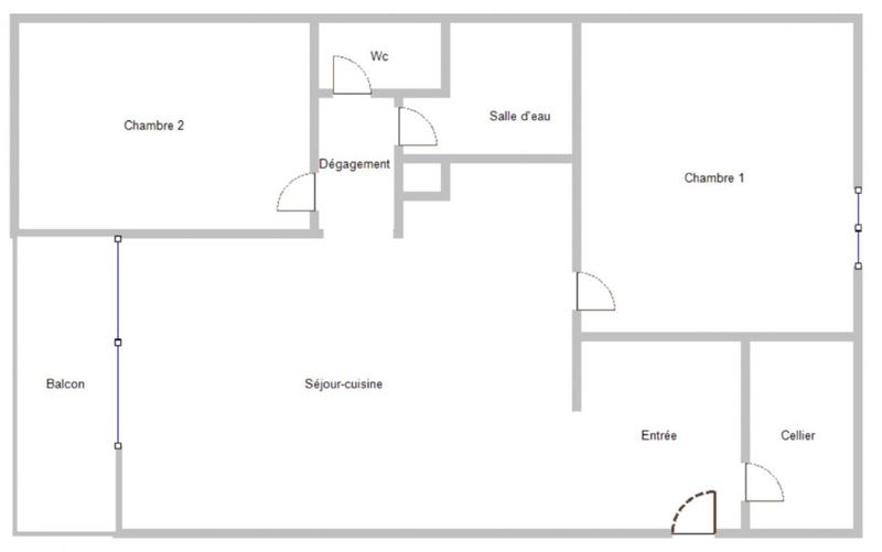 Appartement - 45 m² - 3 pièces