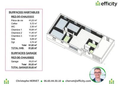 Maison - 92 m² - 5 pièces