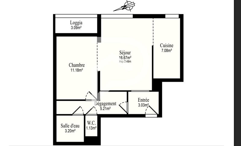 Appartement - 48 m² - 2 pièces