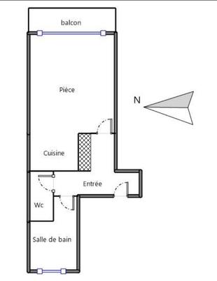 Appartement - 28 m² - 1 pièce