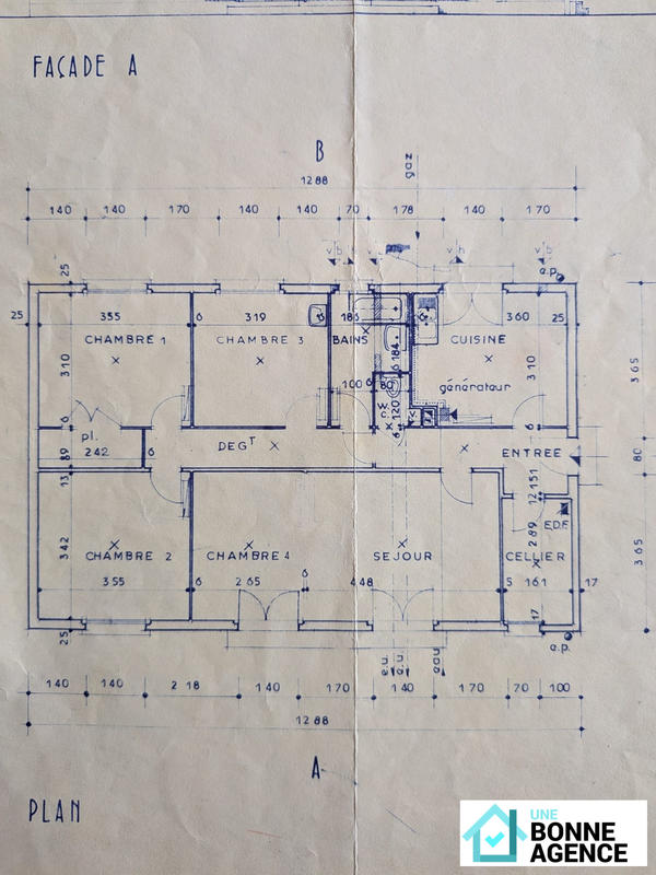 Maison ancienne - 91 m² - 4 pièces