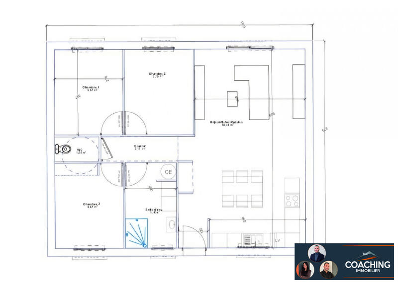 Maison - 80 m² - 5 pièces