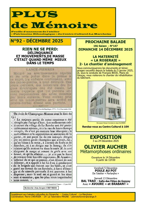 Balades culturelles dans la mémoire